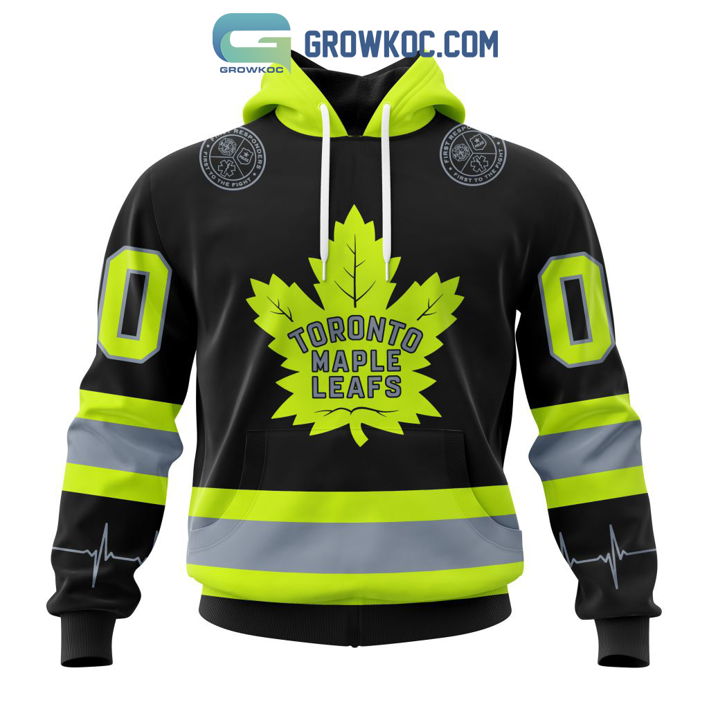 NHL Toronto Maple Leafs Personalized Unisex Kits With FireFighter Uniforms Color Hoodie T-Shirt
