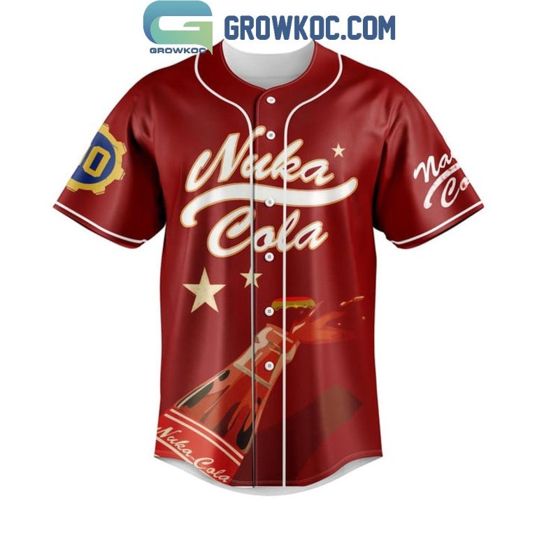 Fallout Nuka Cola Red Design Personalized Baseball Jersey Growkoc