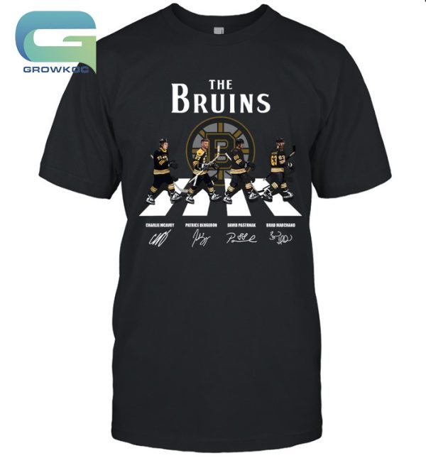 The Boston Bruins Walking Abbey Road Team Player 2023 T-Shirt