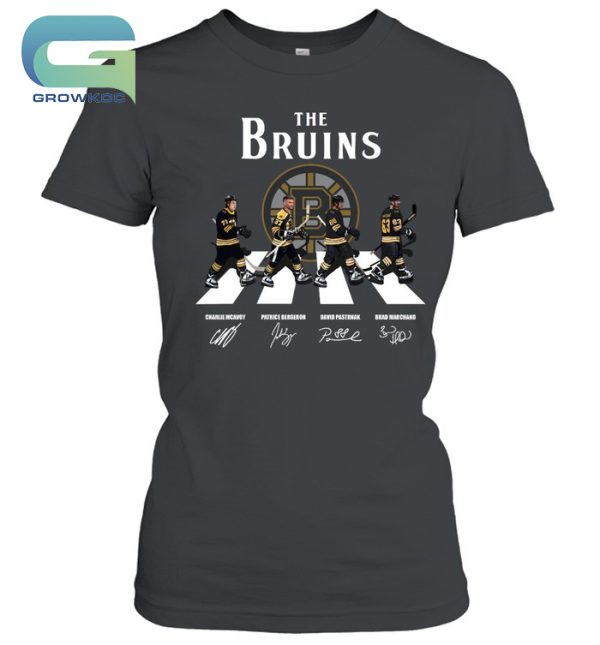 The Boston Bruins Walking Abbey Road Team Player 2023 T-Shirt