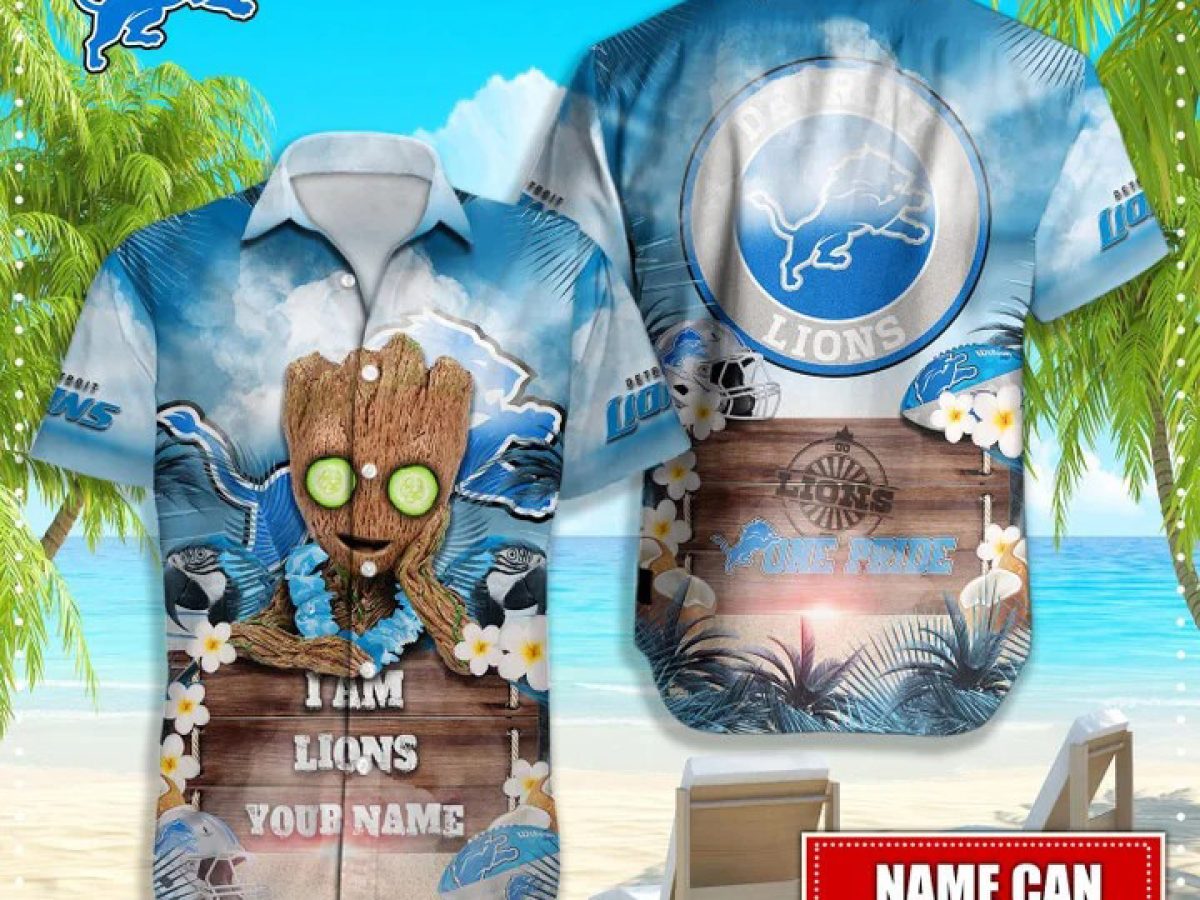 Detroit Lions Hawaiian Shirt Nfl Detroit Lions Tropical Hawaiian