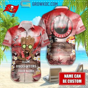 Tampa Bay Buccaneers NFL Hawaiian Groot Design Button Shirt