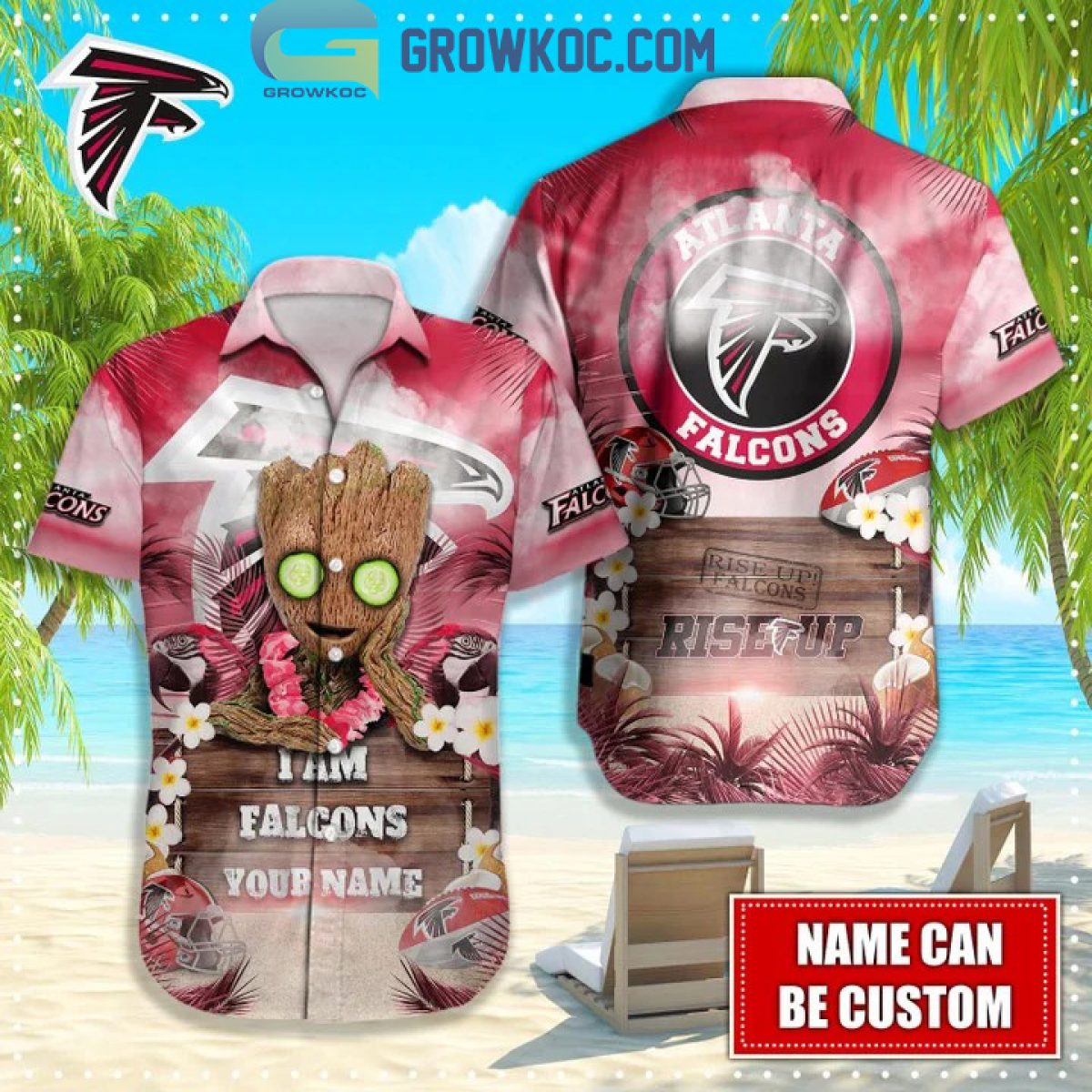 Atlanta Falcons US Flag Pattern Hawaiian Shirt, NFL Gifts for Fans - The  Clothes You'll Ever Need