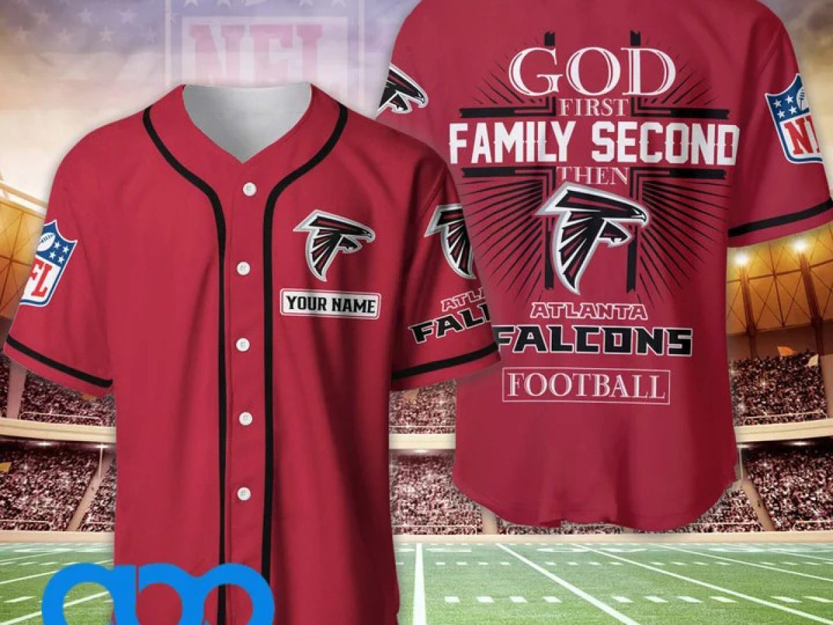 Atlanta Falcons NFL Personalized God First Family Second Baseball