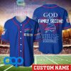 Baltimore Ravens NFL Personalized God First Family Second Baseball Jersey