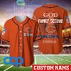 Chicago Bears NFL Personalized God First Family Second Baseball Jersey
