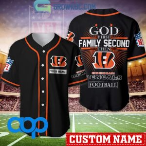 Chicago Bears NFL Personalized God First Family Second Baseball Jersey