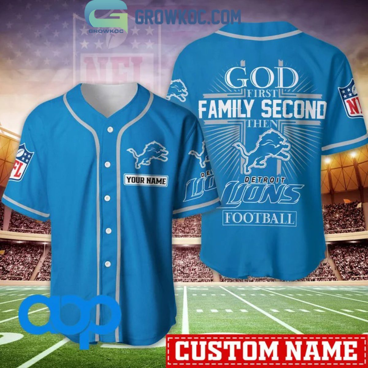 Detroit Lions NFL Personalized Home Jersey Hoodie T Shirt - Growkoc