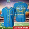 Los Angeles Rams NFL Personalized God First Family Second Baseball Jersey