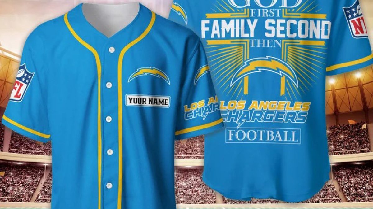 los angeles chargers baseball jersey