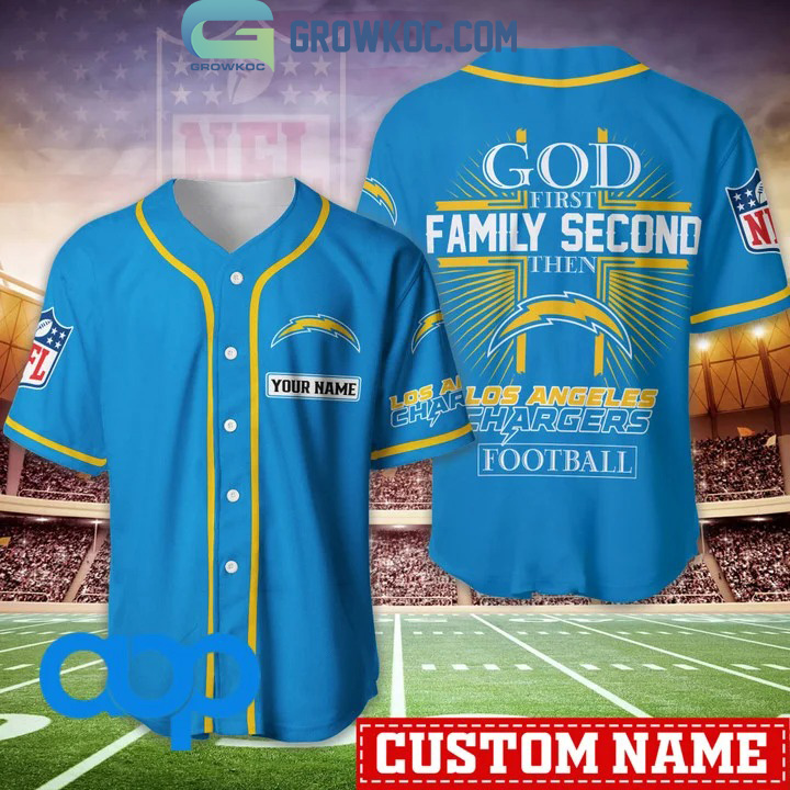 Los Angeles Chargers NFL Personalized God First Family Second