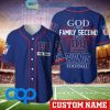 New England Patriots NFL Personalized God First Family Second Baseball Jersey