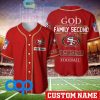 Tennessee Titans NFL Personalized God First Family Second Baseball Jersey