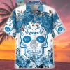 Arizona Cardinals Skull Flower Hawaiian Shirt