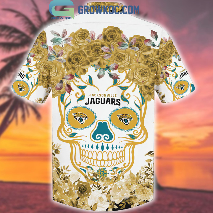 Jacksonville Jaguars Skull Flower Hawaiian Shirt