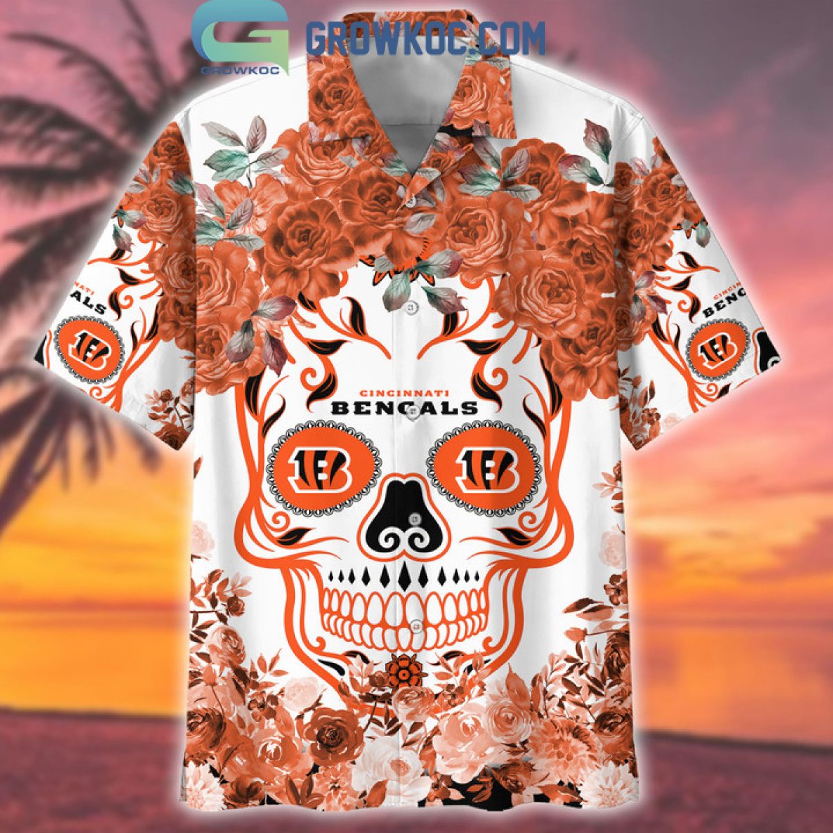 Nfl Cincinnati Bengals Custom Name All Over print Tropical