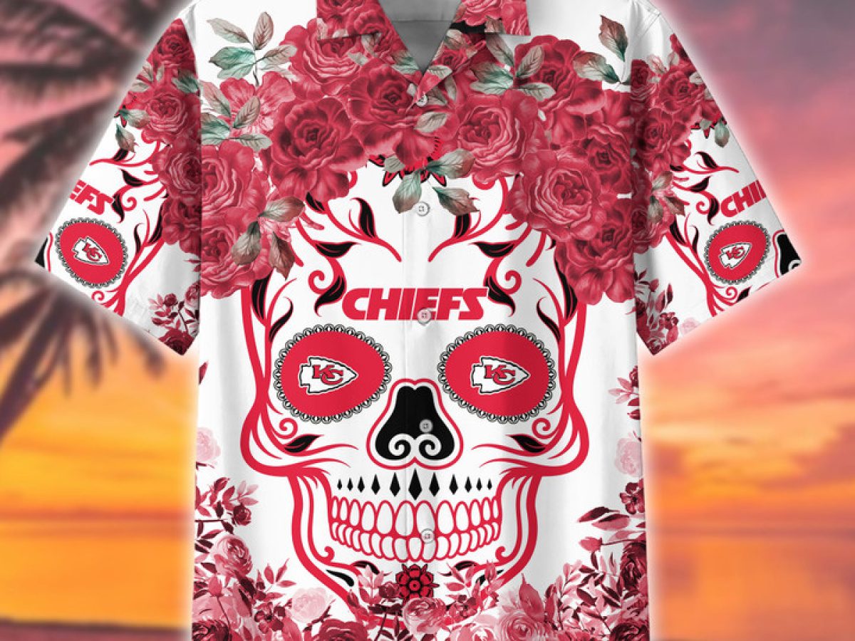 Kansas City Chiefs NFL floral tropical pattern Summer Hawaiian