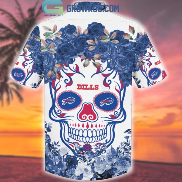 Buffalo Bills Skull Flower Hawaiian Shirt