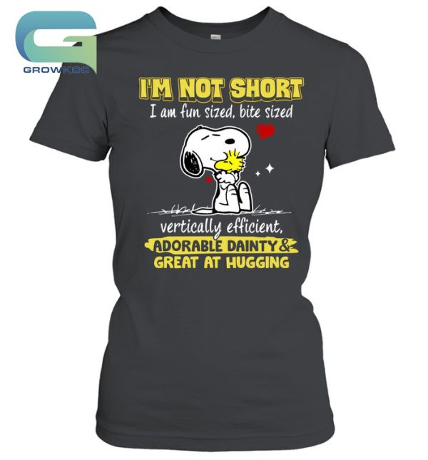 Snoopy Peanuts I’m Not Short I’m Fun Sized, Bite Size T-Shirt