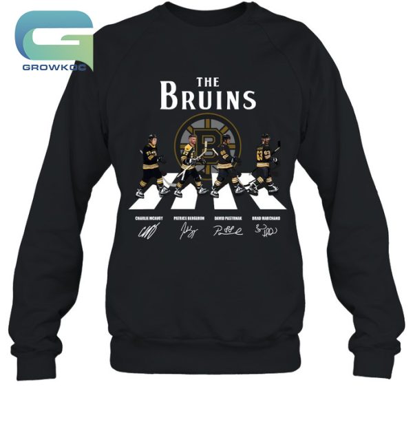 The Boston Bruins Walking Abbey Road Team Player 2023 T-Shirt