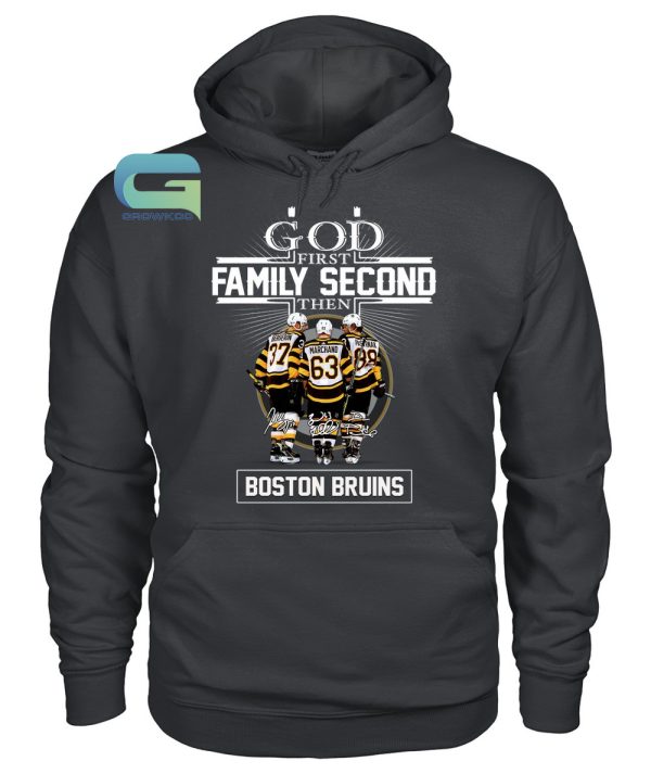 God First Family Second Then Boston Bruins Hockey Champions Team 2023 T-Shirt