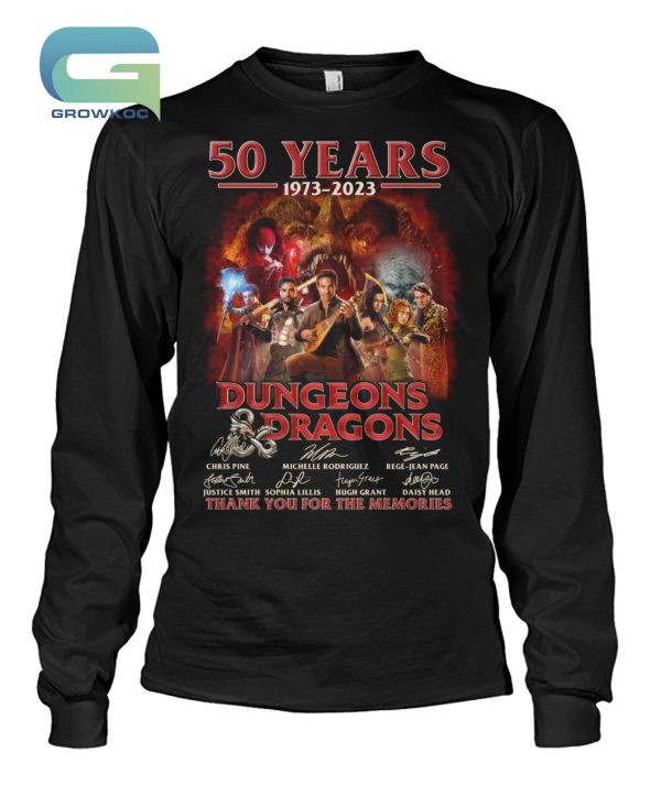Dungeons & Dragons 50 Years 1973-2023 Thank You For The Memories T-Shirt