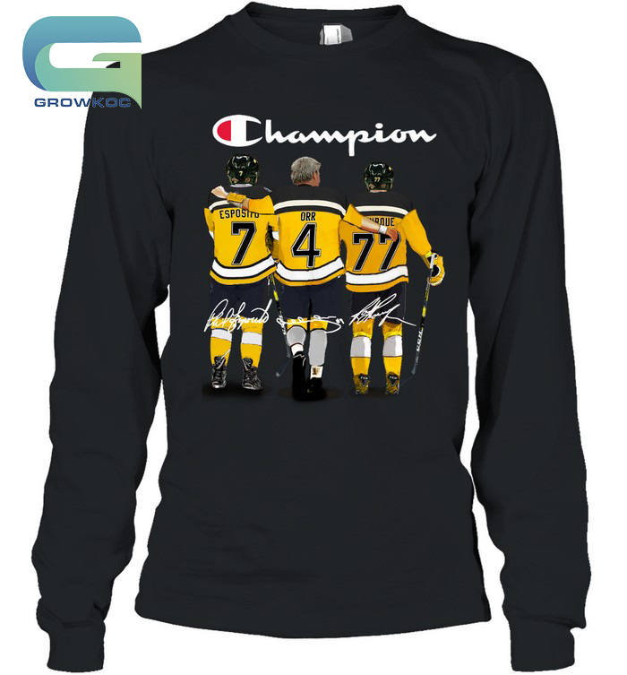 Boston Bruins Bergeron And New England Patriot Tom Brady Champions T Shirt  - Growkoc