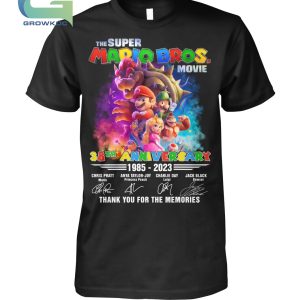 The Super Mario Bros Movie 38th Anniversary 1985-2023 Thank You For The Memories T-Shirt