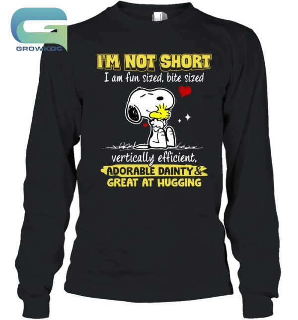 Snoopy Peanuts I’m Not Short I’m Fun Sized, Bite Size T-Shirt