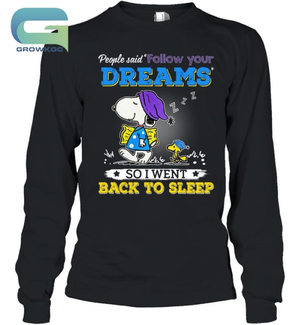 Snoopy Peanuts I Went Back To Sleep T-Shirt