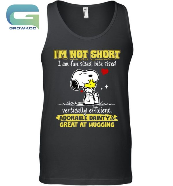 Snoopy Peanuts I’m Not Short I’m Fun Sized, Bite Size T-Shirt