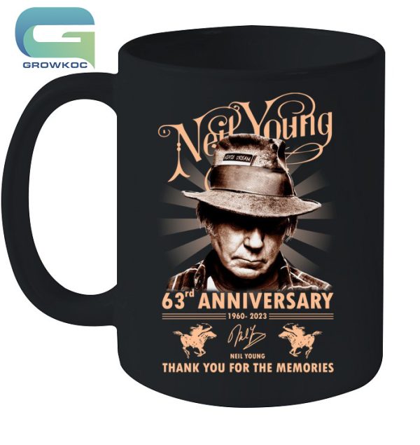 Neil Young 63rd Anniversary 1960-2023 Thank You For The Memories T-Shirt