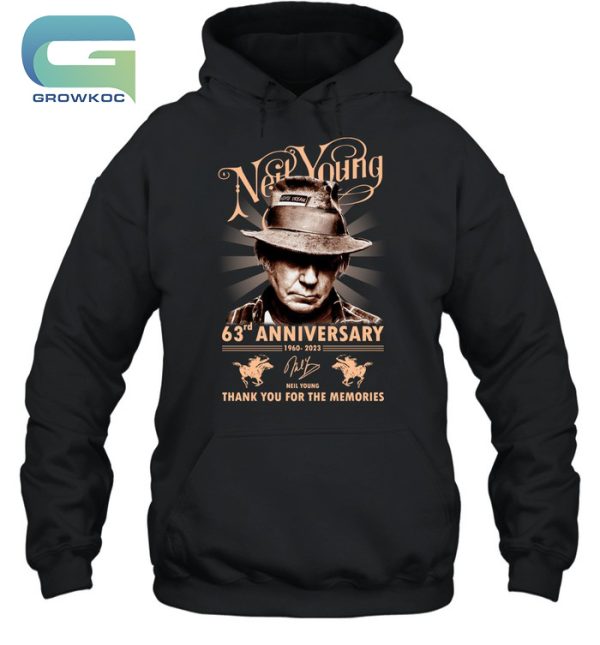 Neil Young 63rd Anniversary 1960-2023 Thank You For The Memories T-Shirt