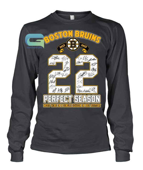 Boston Bruins Perfect Season 2022-2023 Most Wins In A Single Season In NHL History T-Shirt