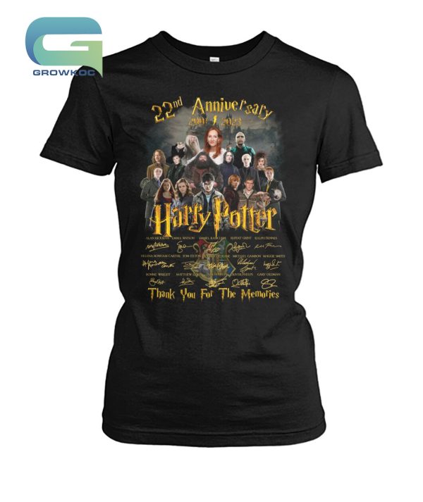 Harry Potter 22nd Anniversary 2001-2023 Thank You For The Memories T-Shirt