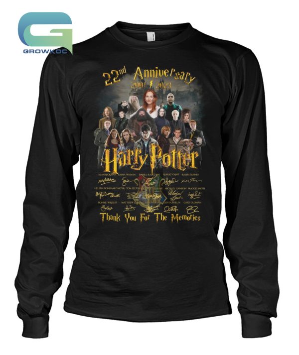 Harry Potter 22nd Anniversary 2001-2023 Thank You For The Memories T-Shirt