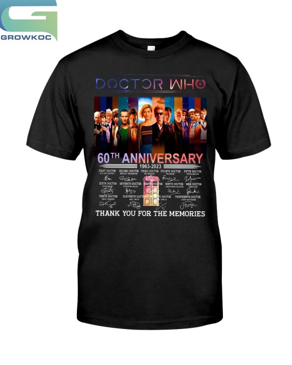 Doctor Who 60th Anniversary 1963-2023 Thank You For The Memories T-Shirt