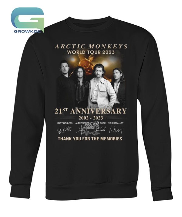 Arctic Monkeys World Tour 2023 21st Anniversary 2002-2023 T-Shirt