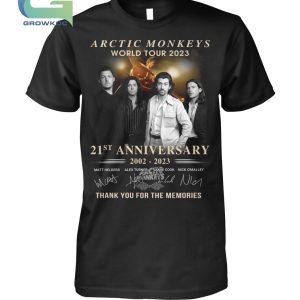 Arctic Monkeys World Tour 2023 21st Anniversary 2002-2023 T-Shirt