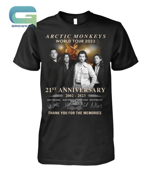 Arctic Monkeys World Tour 2023 21st Anniversary 2002-2023 T-Shirt