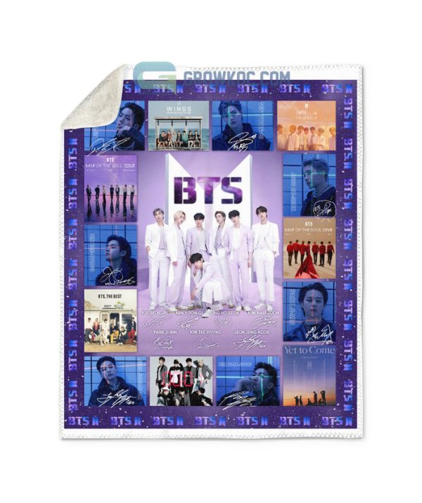 BTS Bangtan 7 Best Band Ever Fleece Blanket, Quilt