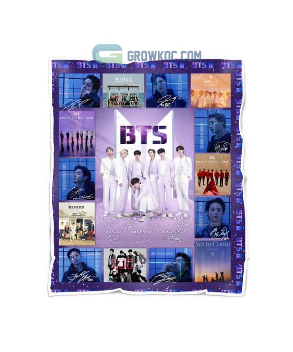 BTS Bangtan 7 Best Band Ever Fleece Blanket, Quilt