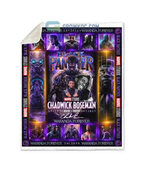 Black Panther Chadwick Boseman 1976-2023 Wakanda Forever Marvel Studios Fleece Blanket, Quilt