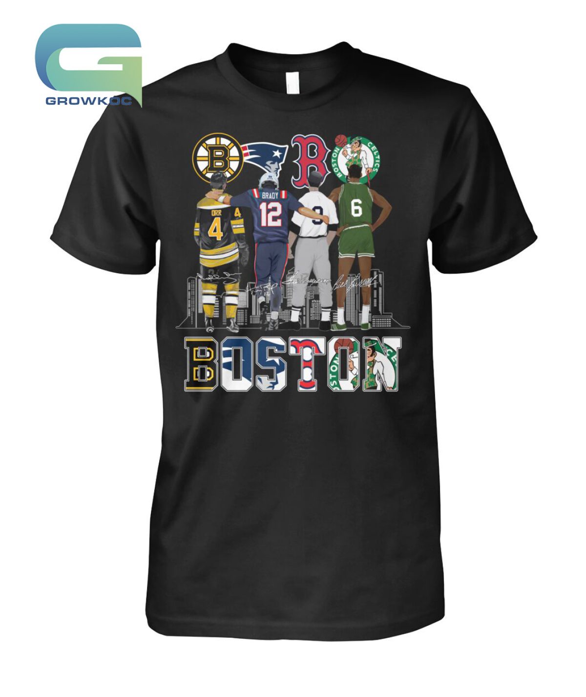 Boston Celtics Bruins Red Sox And New England Patriots Abbey Road T Shirt -  Growkoc