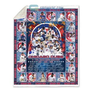 Chicago Cubs 3 – Time World Series Champions Legends Fleece Blanket, Quilt