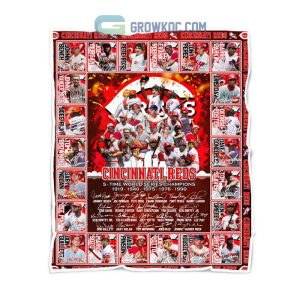 Cincinnati Reds 5 - Time World Series Champions Legends Fleece Blanket, Quilt