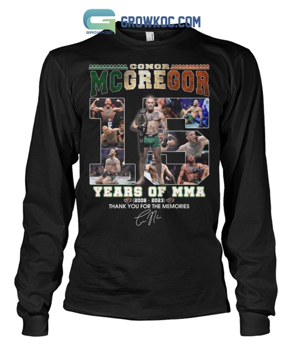 Conor McGregor 15 Years Of MMA 2008-2023 T-Shirt