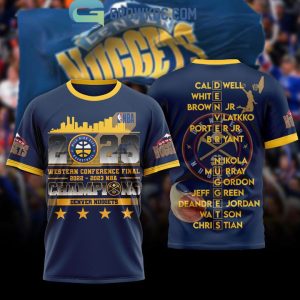 Denver Nuggets 2023 Western Conference Champions Sport Navy Design Hoodie T-Shirt