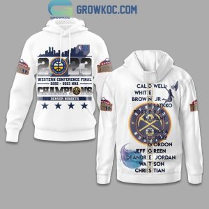 Denver Nuggets 2023 Western Conference Champions White Design Hoodie T-Shirt