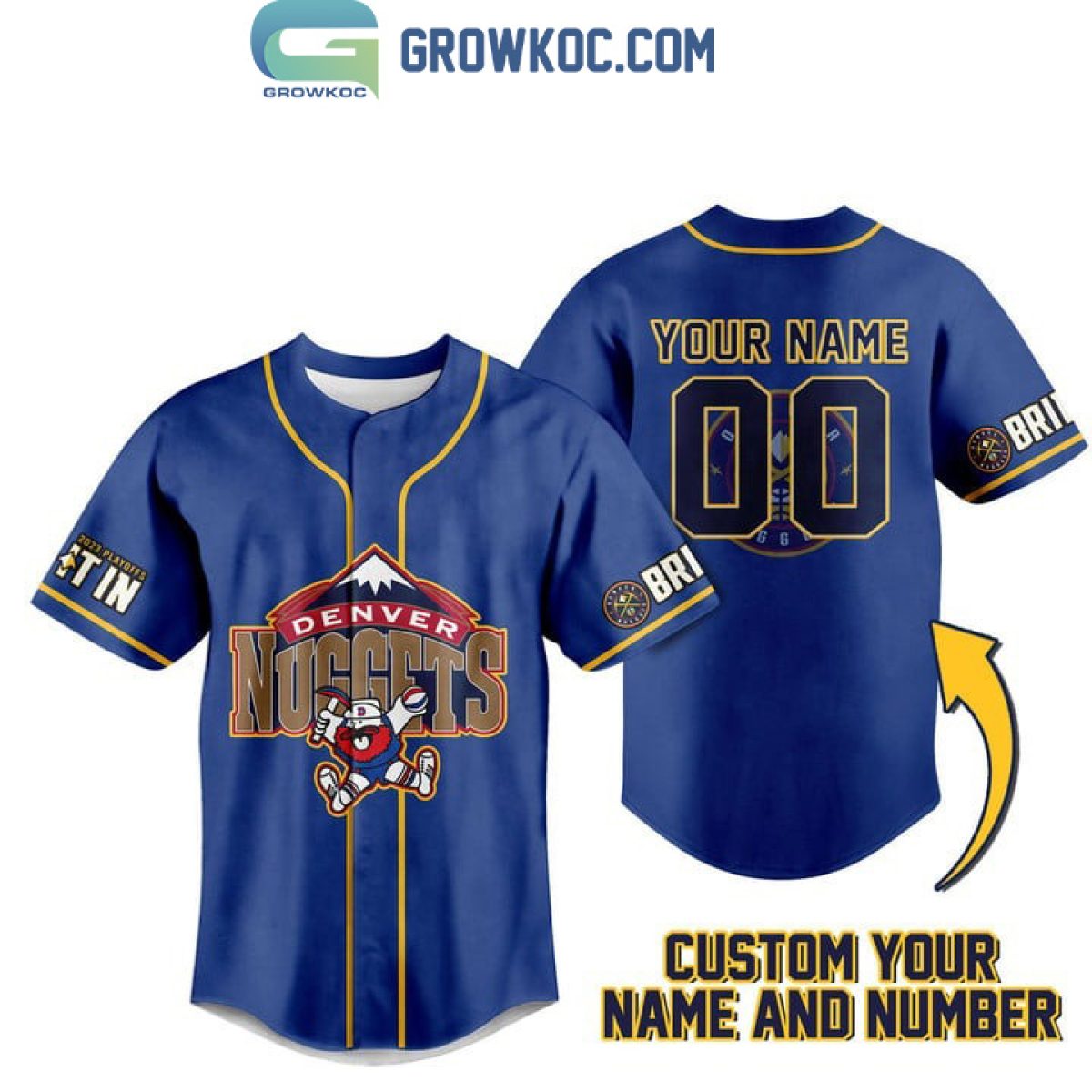 Custom Name Number Color Denver Nuggets NBA 2023 Baseball Jersey